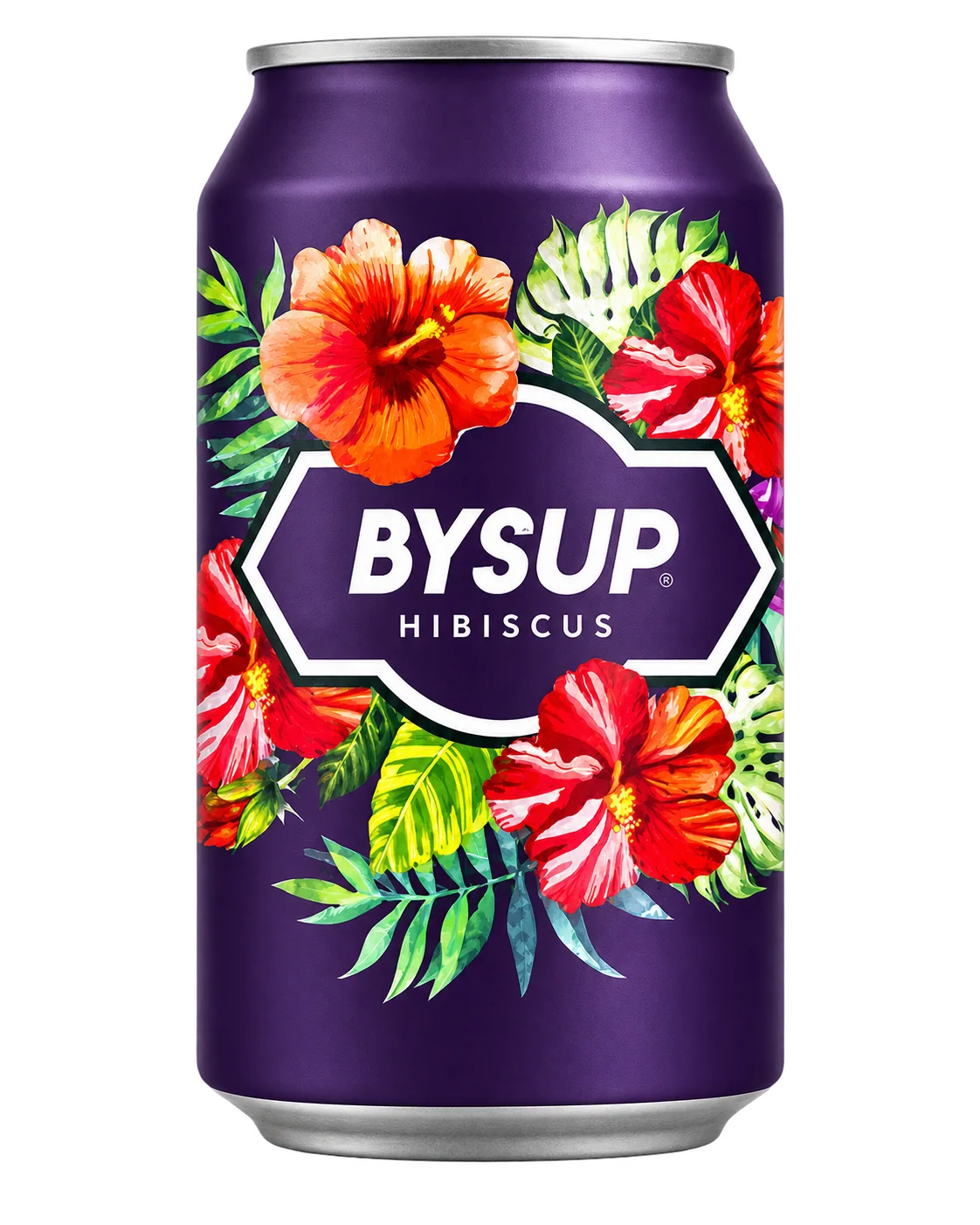 Canette BYSUP Hibiscus 33 cl, vue de face