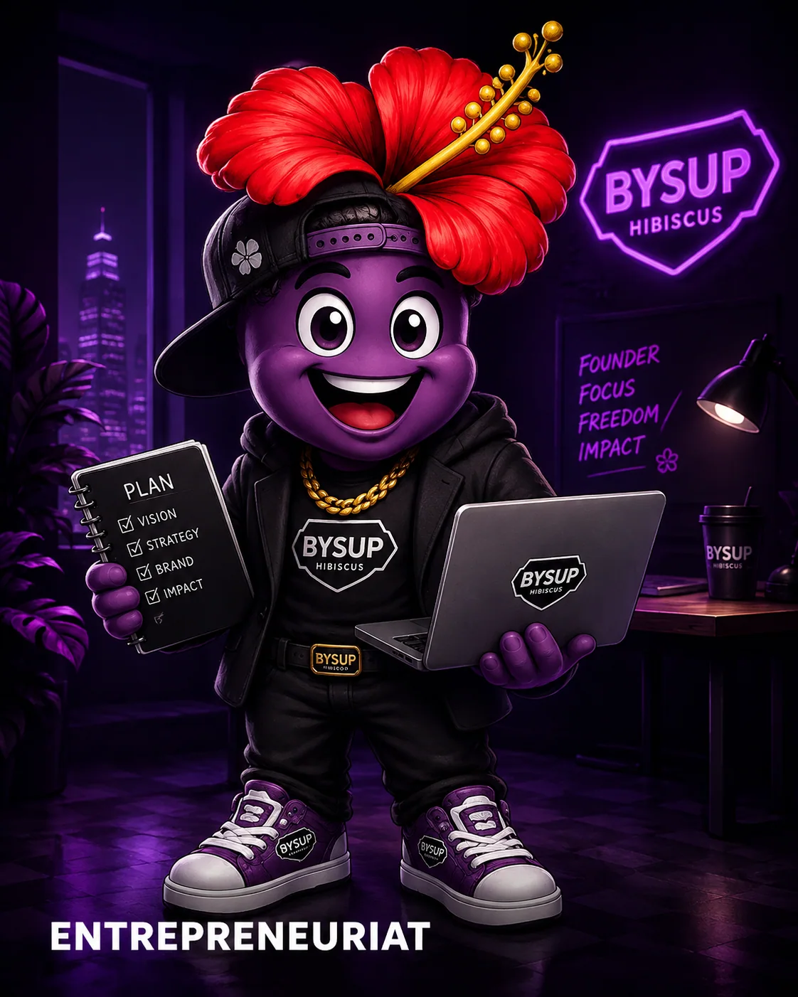 Mascotte BYSUP — univers Entrepreneuriat