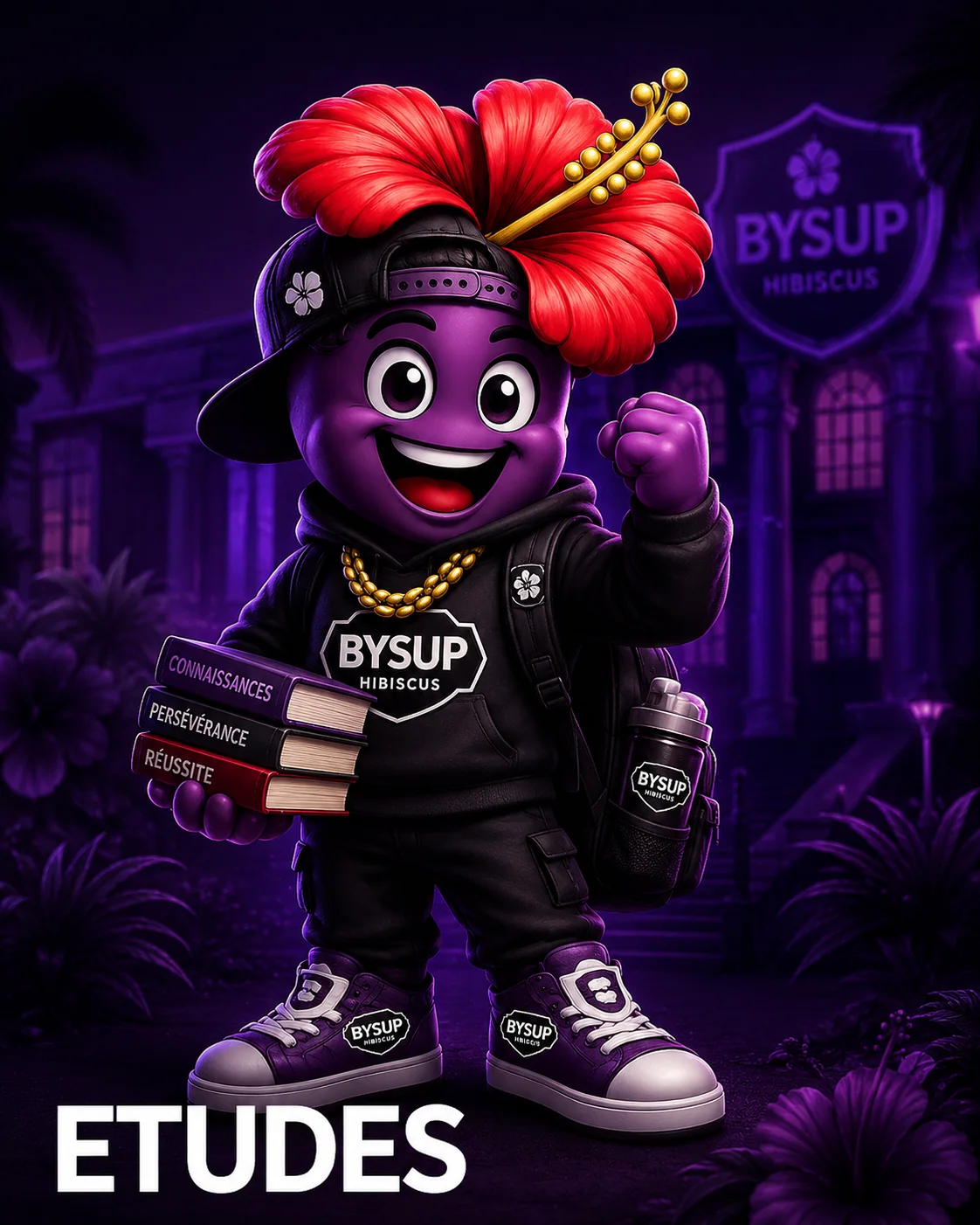 Mascotte BYSUP — univers Études
