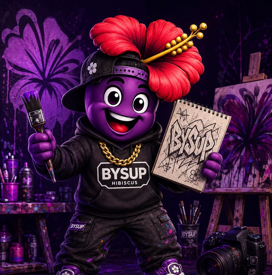 Mascotte BYSUP, carnet de création en main