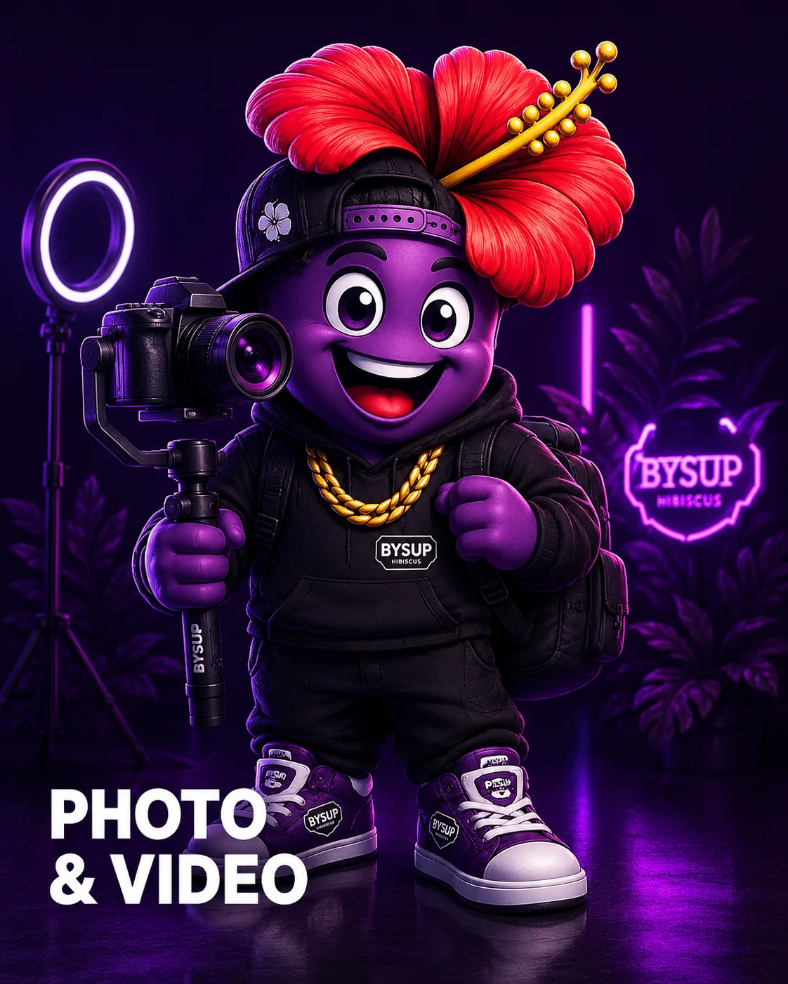 Mascotte BYSUP — univers Photo & vidéo
